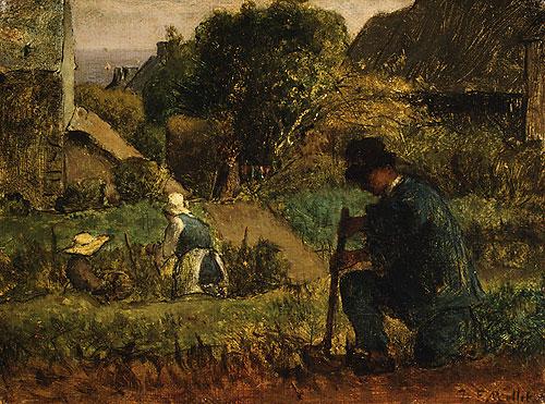 Jean-Franc Millet Garden Scene